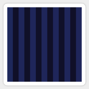 Navy Blue and Dark Navy Stripes, Vertical Awning Stripes Sticker